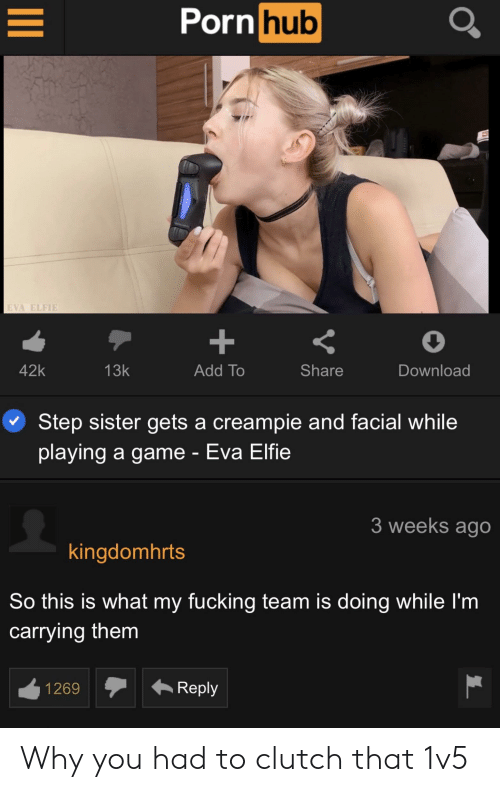 Banjo H. reccomend sister gets creampie facial game